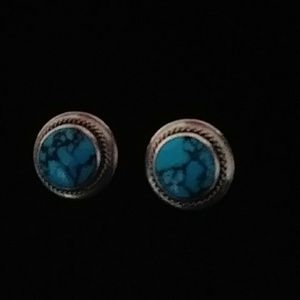 COPY - 925 turquoise clip on earrings.